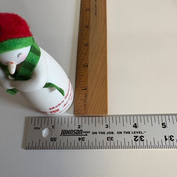 Hallmark Keepsake Merry Wishes Snowman Ornament 2014 Figurine 4in - Picture 6 of 7